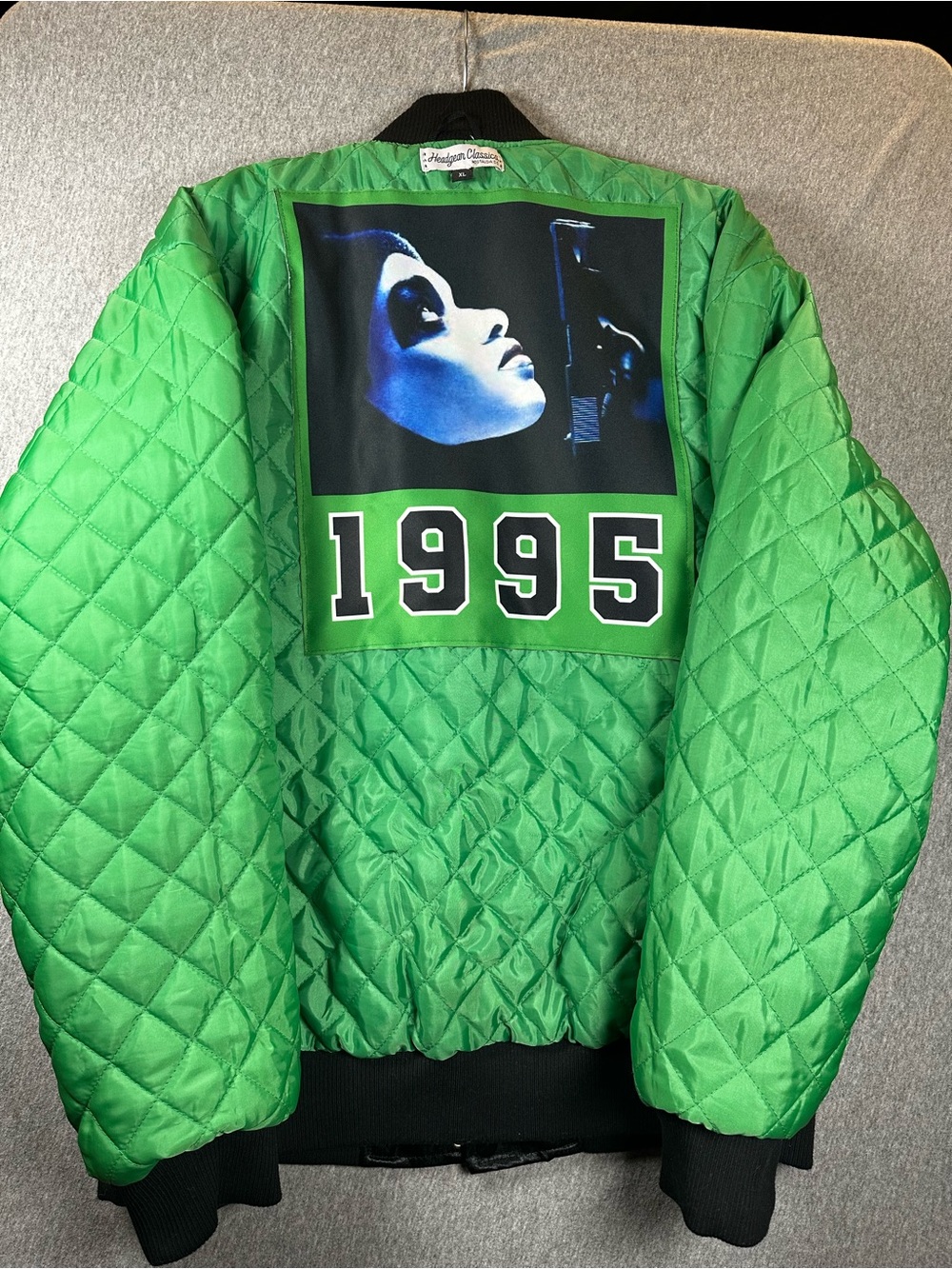 Vintage Headgear Classics “Dead Presidents” Reversible Satin Bomber Jacket XL